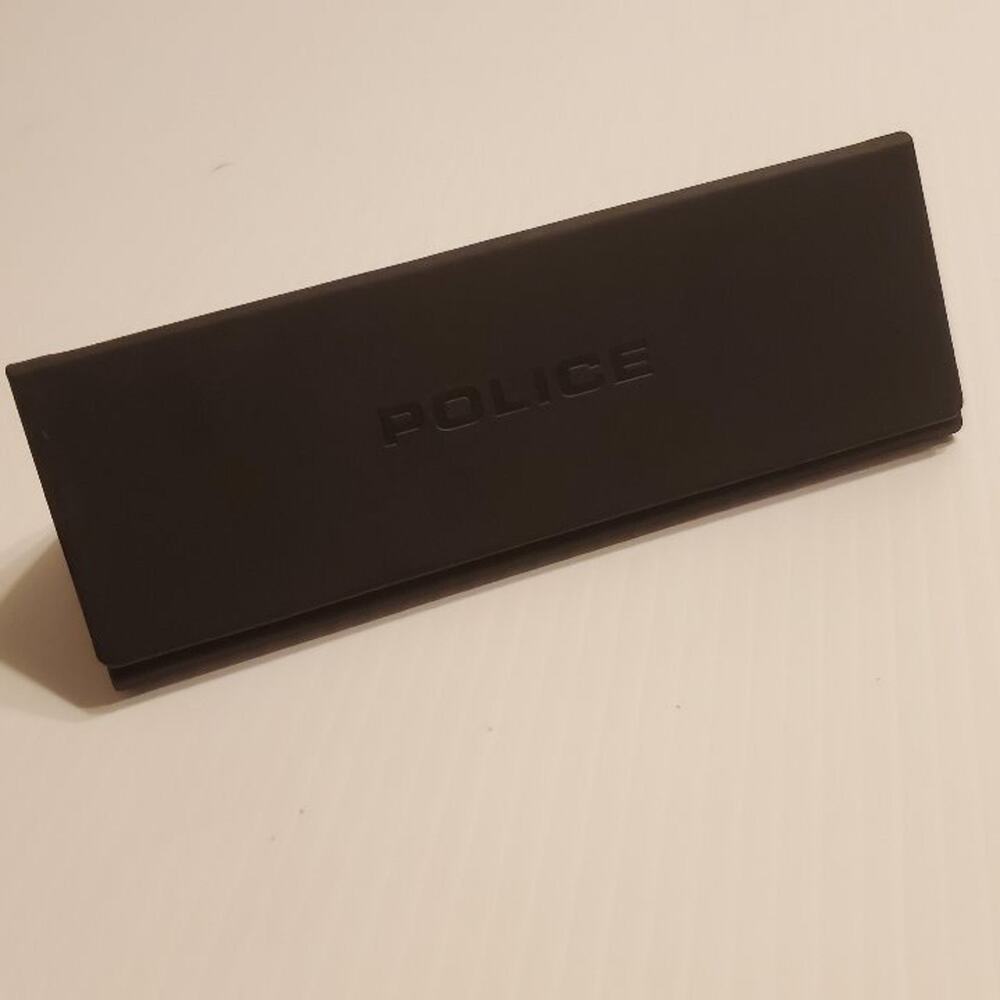 Police Magnetic Folding Triangular Eyeglasses Glasses Black Case.